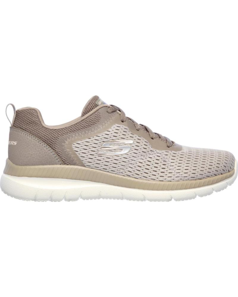 ZAPATILLAS DEPORTIVAS SKECHERS BOUNTIFUL-QUICK PATH MUJER 12607 TAUPE BEIGE REF 1075498