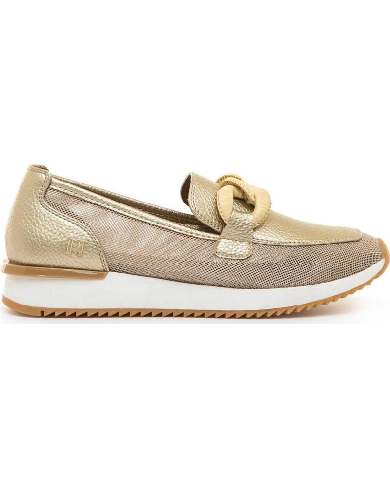 ZAPATILLAS CASUAL MUJER MARIA MARE 68776 GOLD CON CADENA DECORATIVA BEIGE