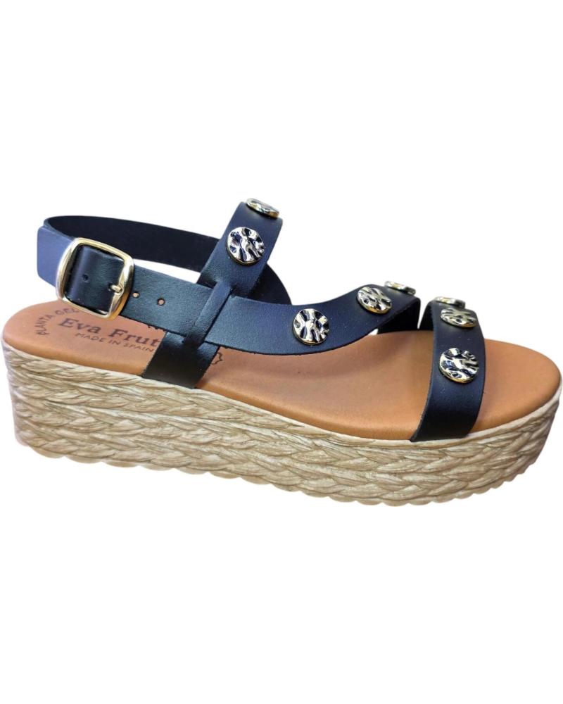 EVA FRUTOS SANDALIAS PIEL PLATAFORMA 771 NEGRO VARIOS COLORES