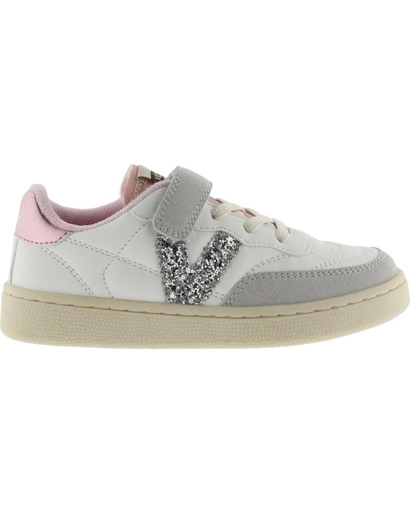 ZAPATILLAS VICTORIA OSLO GLITTER 1256107 NIÑA PLATA BLANCO