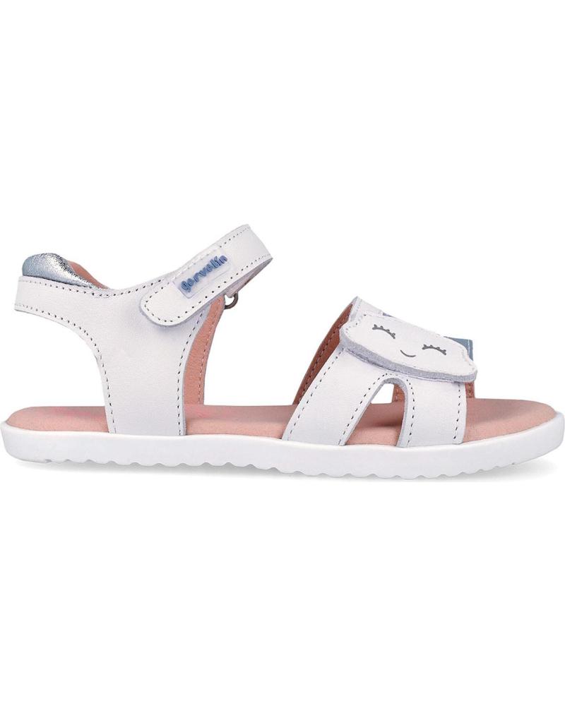 GARVALIN SANDALIAS PLANAS 262431-B310 PARA BEBÉ, COLOR BLANCO