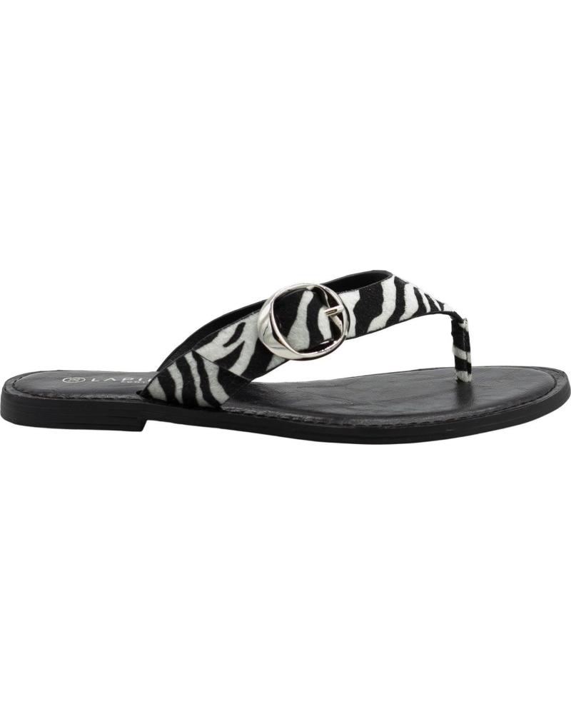 LAPIERCE SANDALIAS PASTOR JD42 ESTAMPADO ANIMAL NEGRO