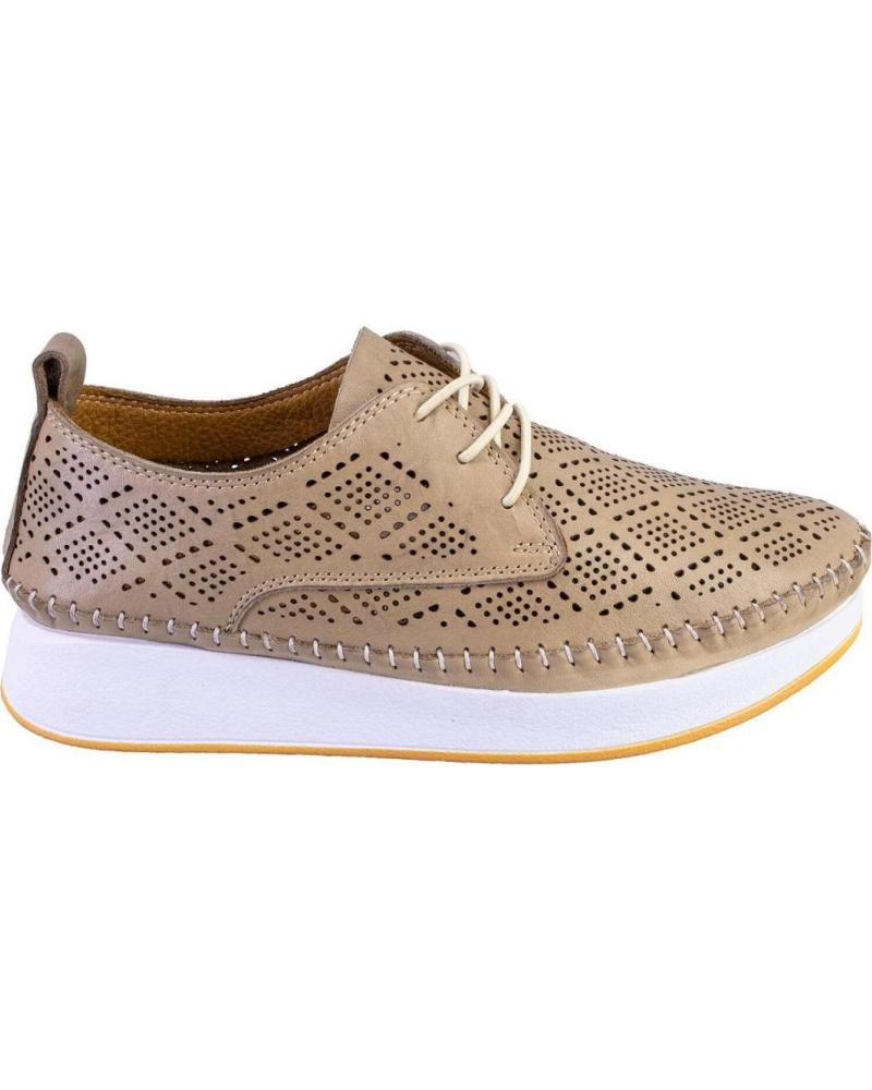 TREINTAS ZAPATILLAS CASUAL L1401 PIEL TAUPE - REF 1173830