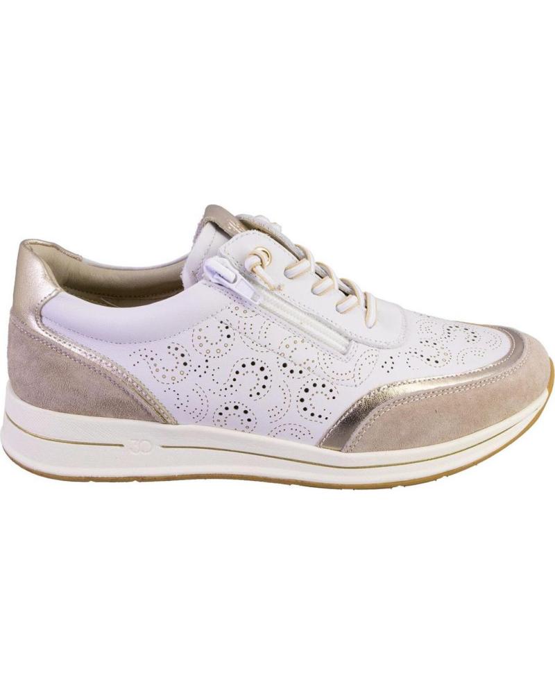 TREINTAS ZAPATILLAS CASUAL MUJER 4503 PIEL BLANCO REF 1173833