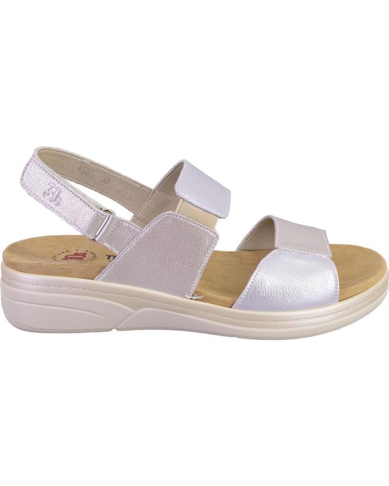 TREINTAS SANDALIAS 4525 PIEL PLATINO MUJER REF 1173837