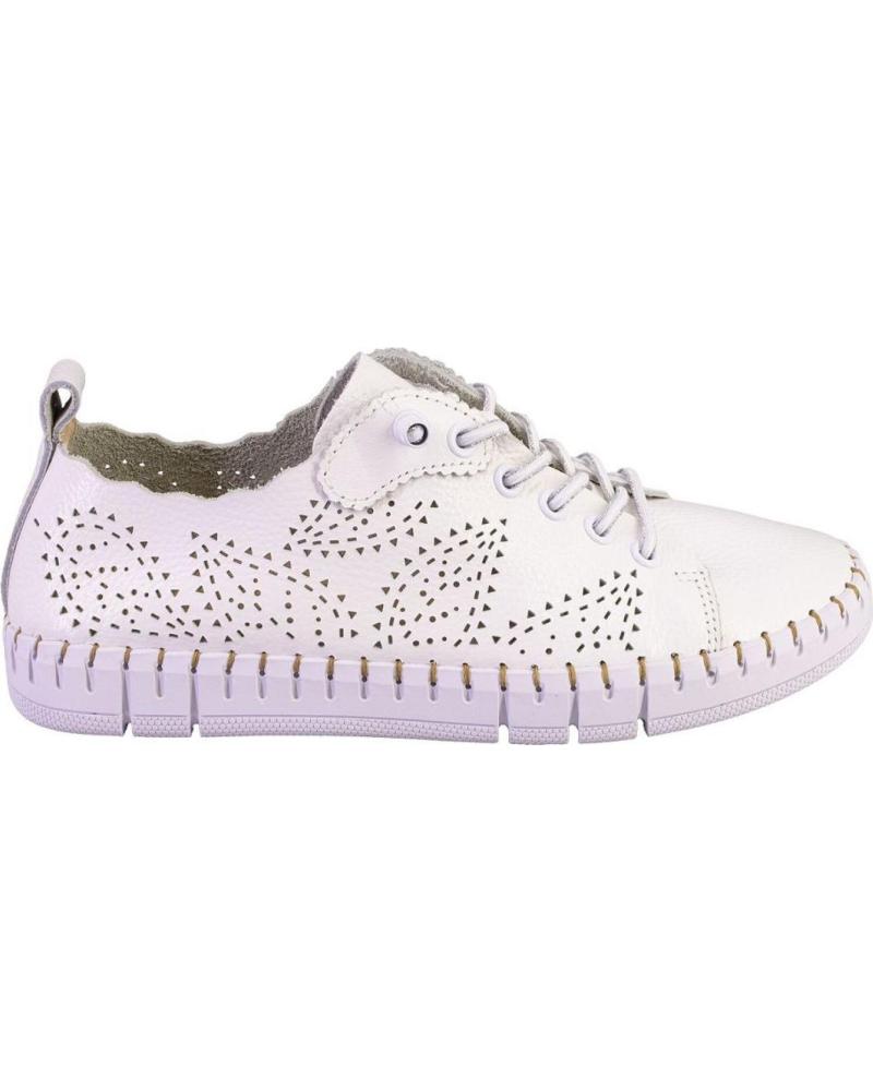 THE HAPPY MONK ZAPATILLAS CASUAL DE PIEL THE CRETA027 - REF: 1173899 BLANCO