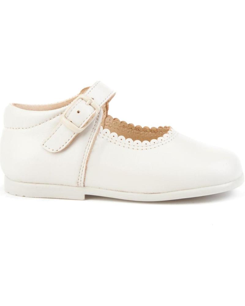 Zapatos de Niña ANGELITOS ZAPATO MERCEDITAS PIEL 500 BEIGE