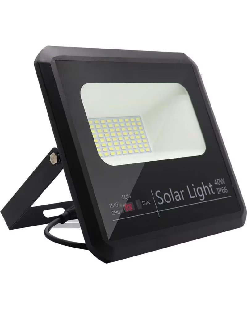 Foco Solar Led Fabrilamp 1174341/1174618 con Panel y Mando Negro