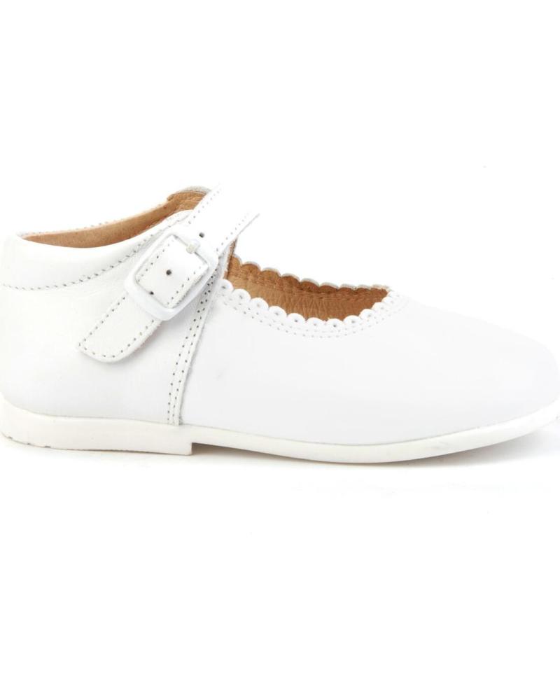 Zapatos de Niña ANGELITOS ZAPATO MERCEDITAS PIEL 500 BLANCO