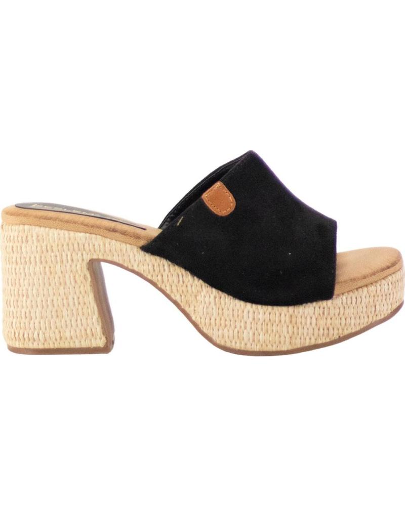 KESLEM ZUECOS F260-13 NEGRO PLATAFORMA MADERA