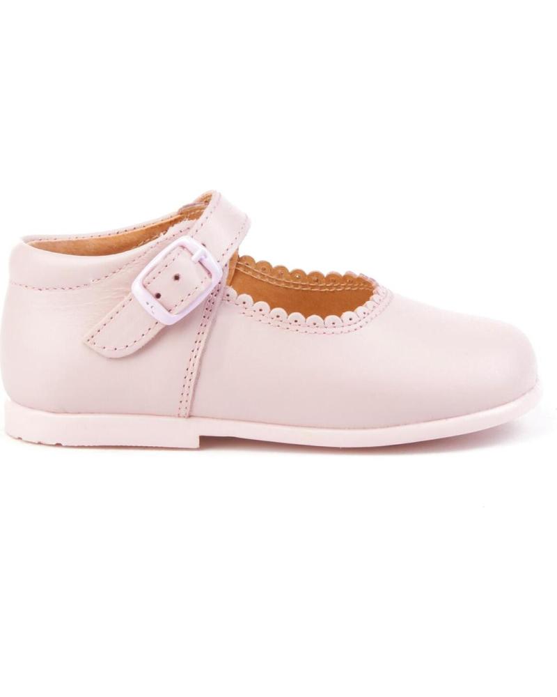 Zapatos de Niña ANGELITOS ZAPATO MERCEDITAS PIEL 500 ROSA