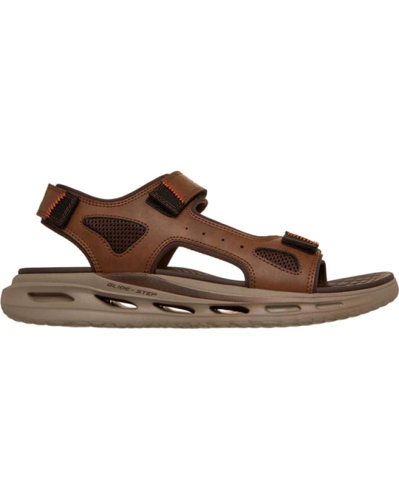 SKECHERS SANDALIAS HOMBRE RELAXED FIT ORVAN GAMBLE 1172739 MARRÓN