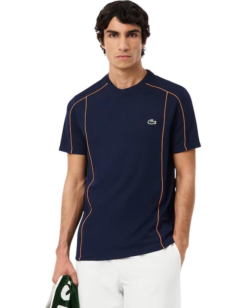 LACOSTE CAMISETA SPORT ULTRA DRY RIBETED AZUL REF 1178567
