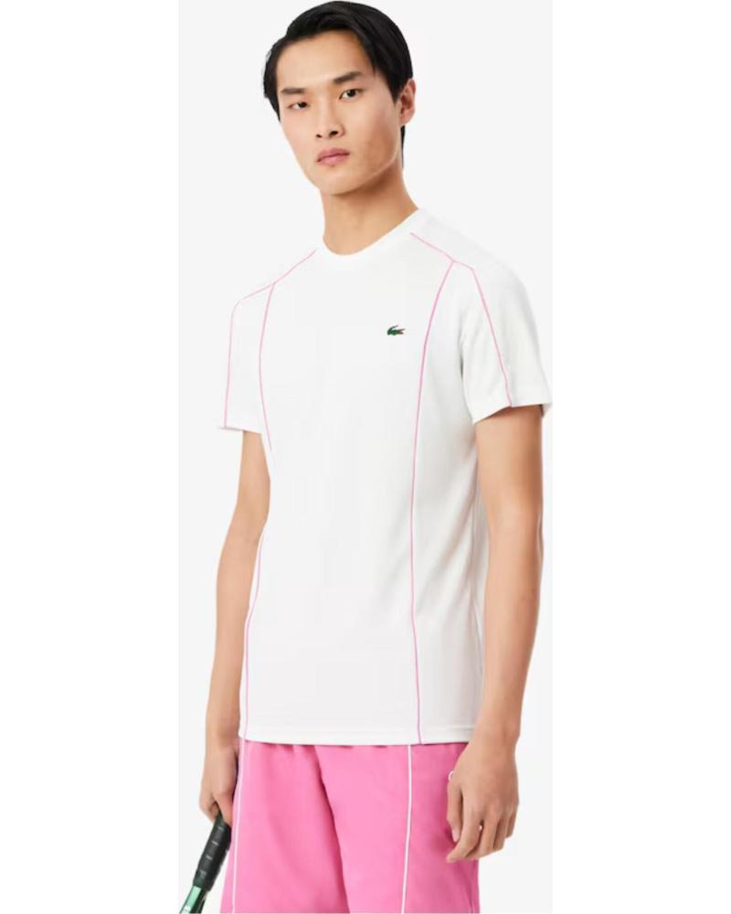 LACOSTE CAMISETA SPORT ULTRA DRY RIBETED CONTRAST REF 1176816 BLANCO