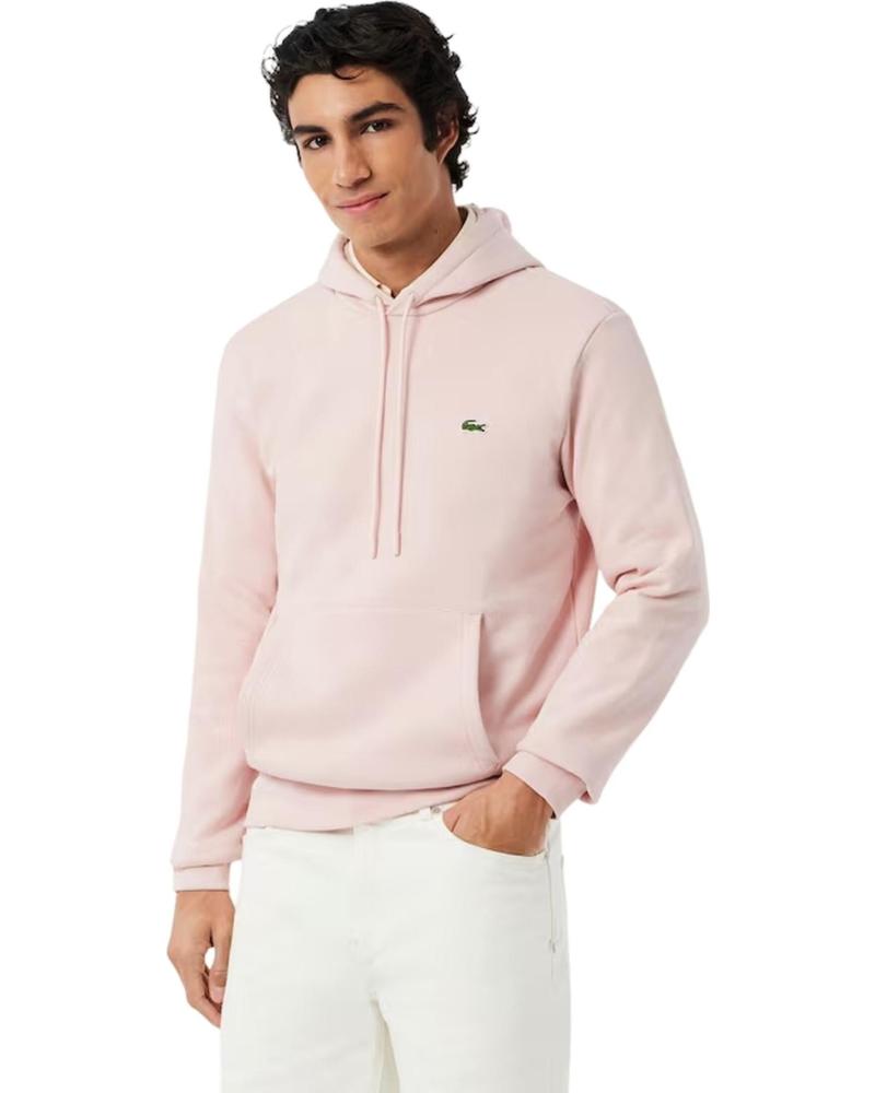 LACOSTE SUDADERA SMALL LOGO HOODIE ROSA REF: 1176871-1178605