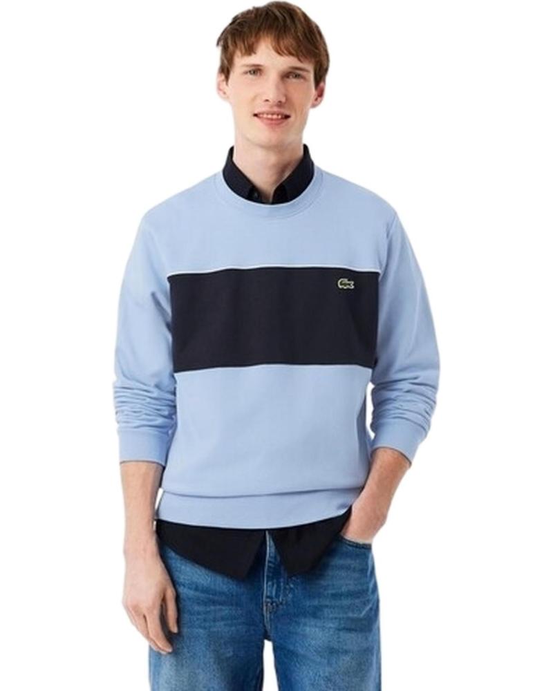 LACOSTE SUDADERA COLOUR BLOCK CREWNECK REF 1178606 AZUL