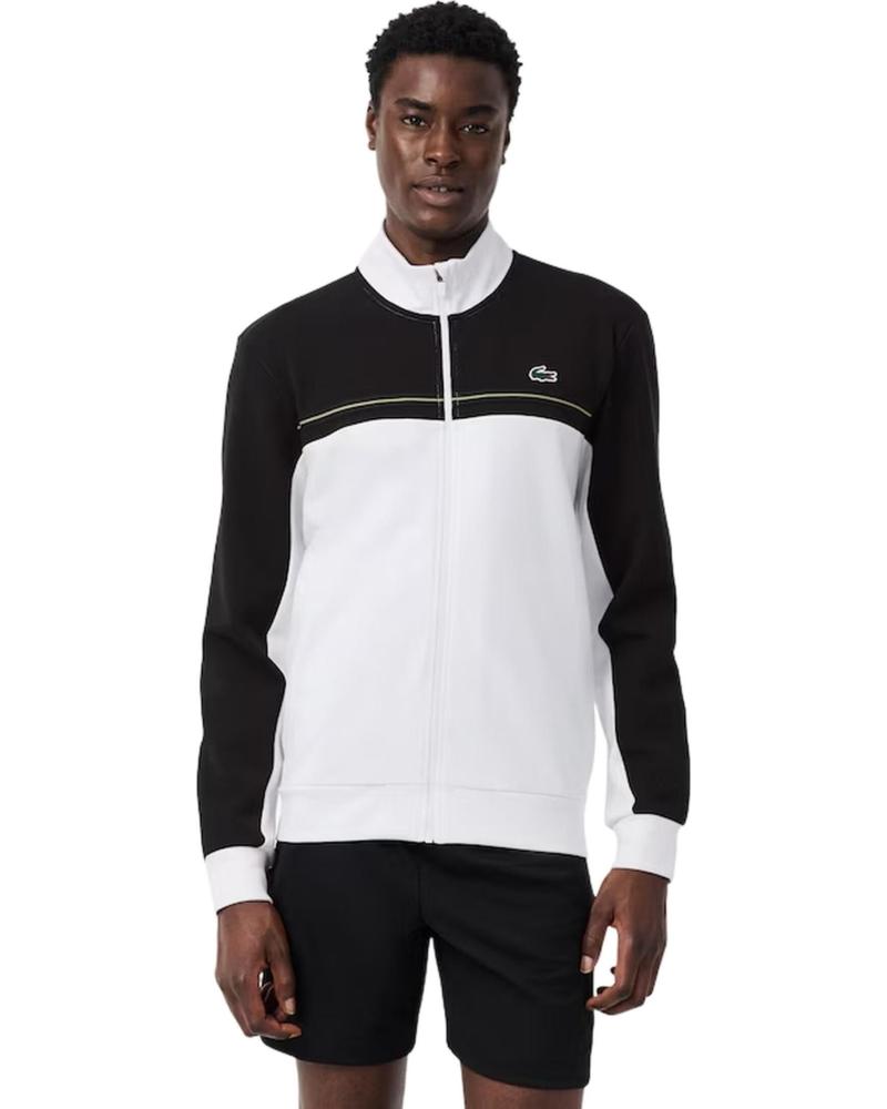 LACOSTE CHAQUETA COLOURBLOCK TRACKJACKET BLANCA-NEGRA REF: 1178609 BLANCO