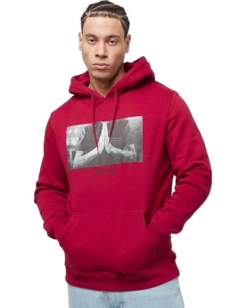 MISTER TEE SUDADERA PRAY HOODIE GRANATE 1177022 ROJO