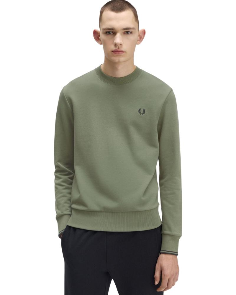 FRED PERRY SUDADERA Z59 CREWNECK VERDE - REF 1178740
