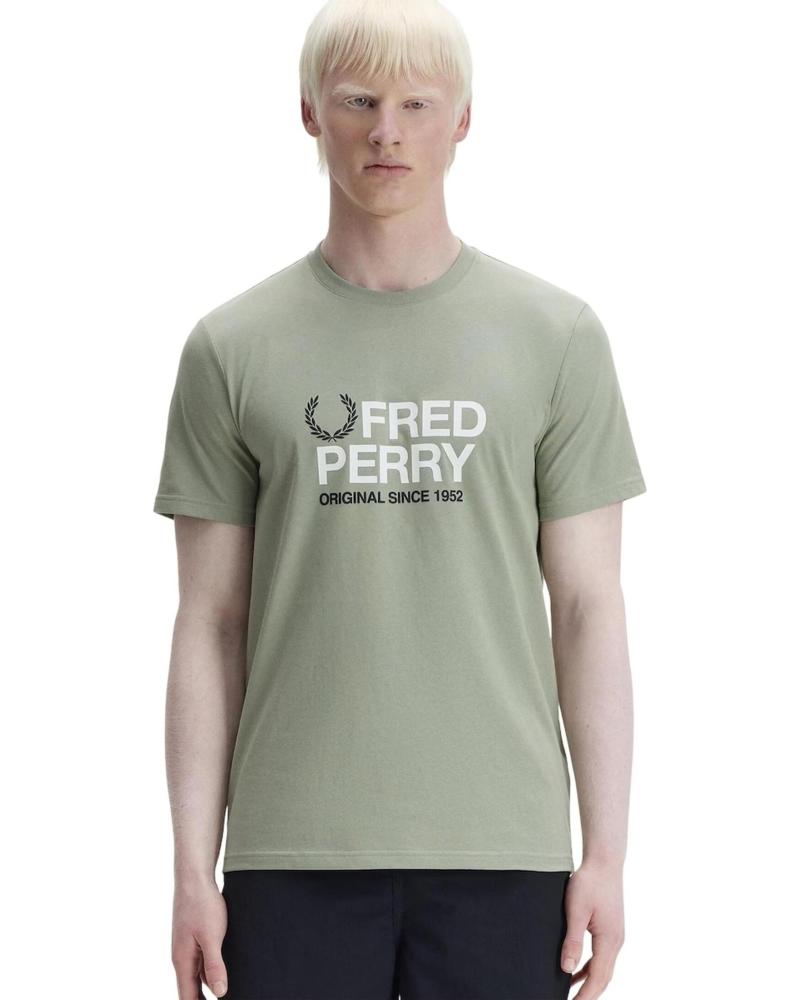 FRED PERRY CAMISETA ORIGINAL GRAPHIC TEE REF: 1177121 VERDE