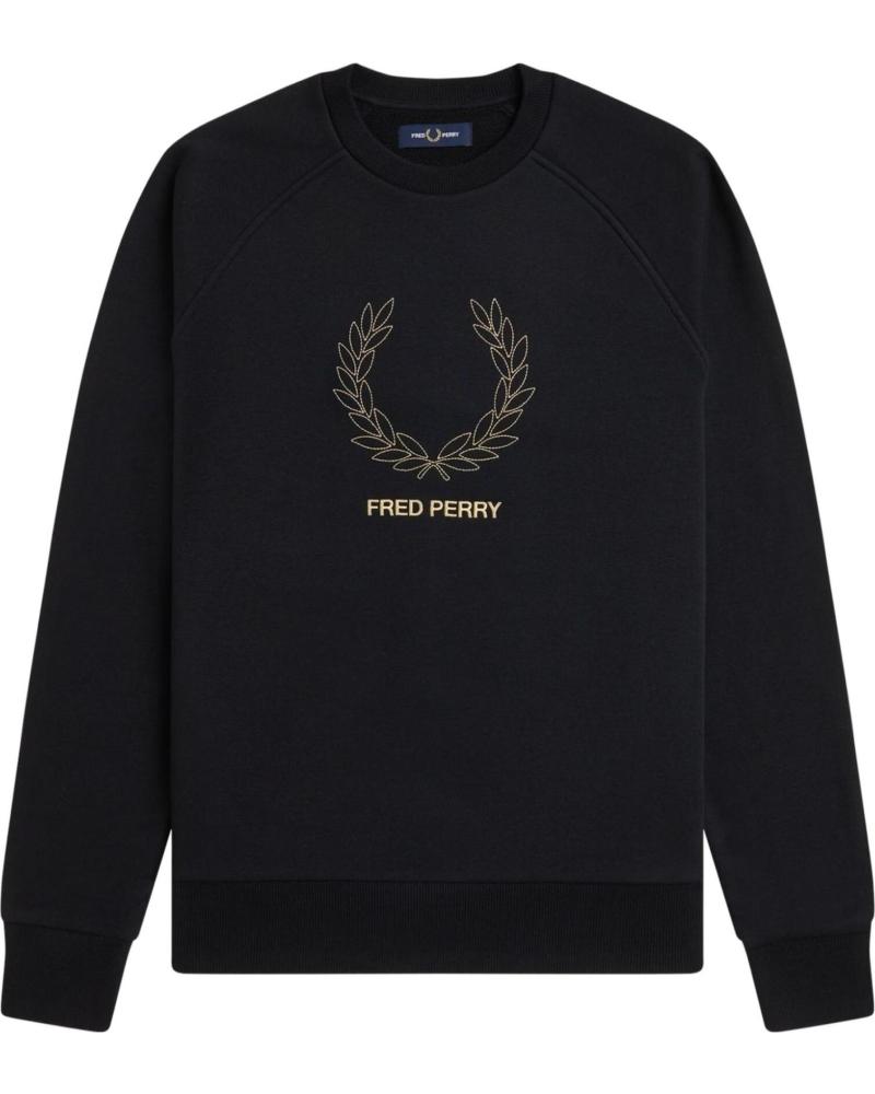 FRED PERRY SUDADERA OUTLINE LRL WRTH REF 1178785 NEGRO