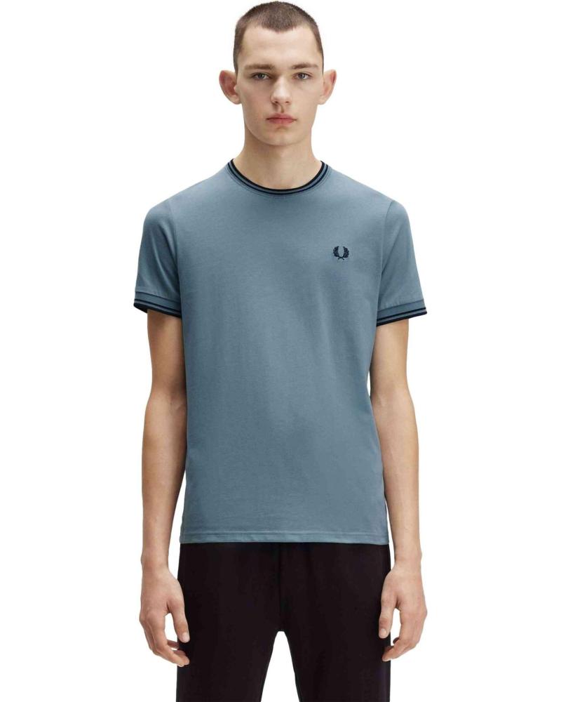FRED PERRY CAMISETA CONTRAST RIBETED TEE AZUL REF 1177127