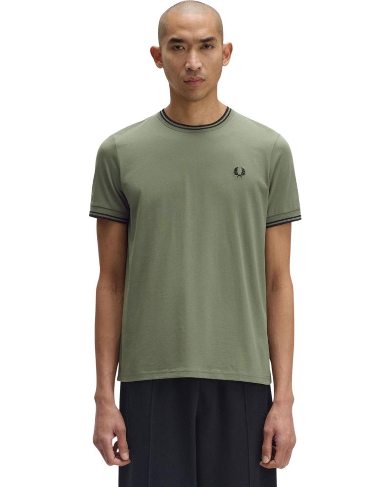 FRED PERRY CAMISETA Z50 CONTRAST RIBETED TEE VERDE (REF: 1177130/1178790)