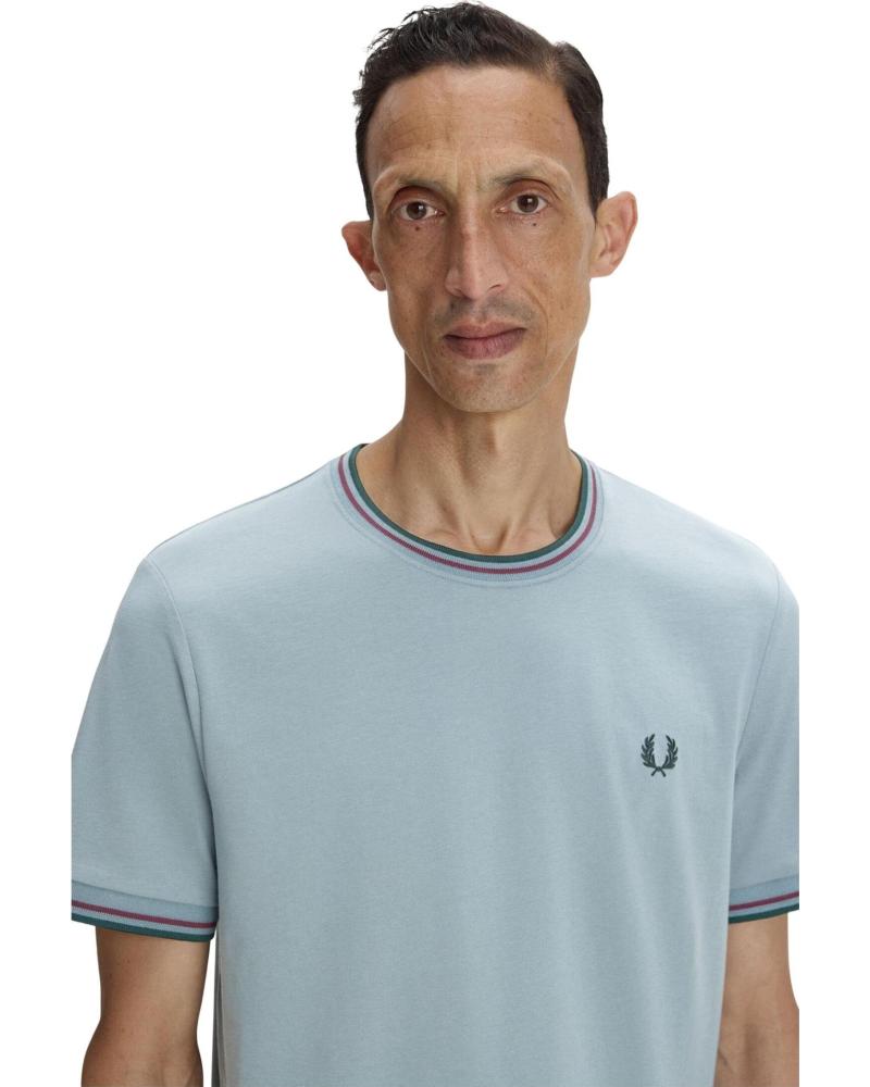 FRED PERRY CAMISETA TWIN TIPPED CELESTE REF 1177134 AZUL