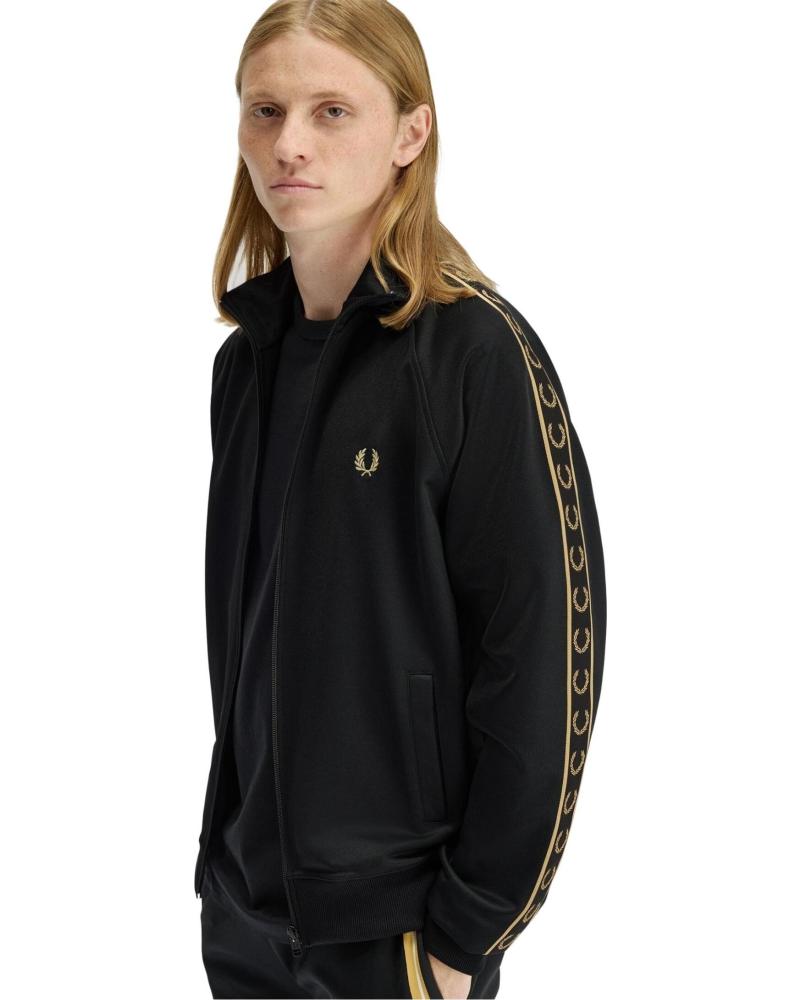 FRED PERRY CHAQUETA CONTRAST TAPE TRACK JACKET NEGRO REF: 1177158/1178813