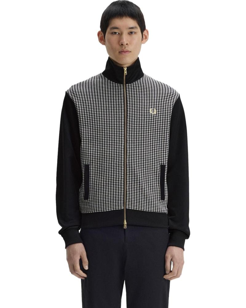 FRED PERRY CHAQUETA KNITTED FRONT TRACK JACKET 1177163 NEGRO
