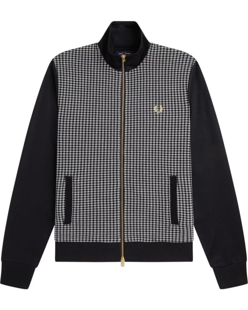 Fred Perry Chaqueta Knitted Front Track J2303102 Negro