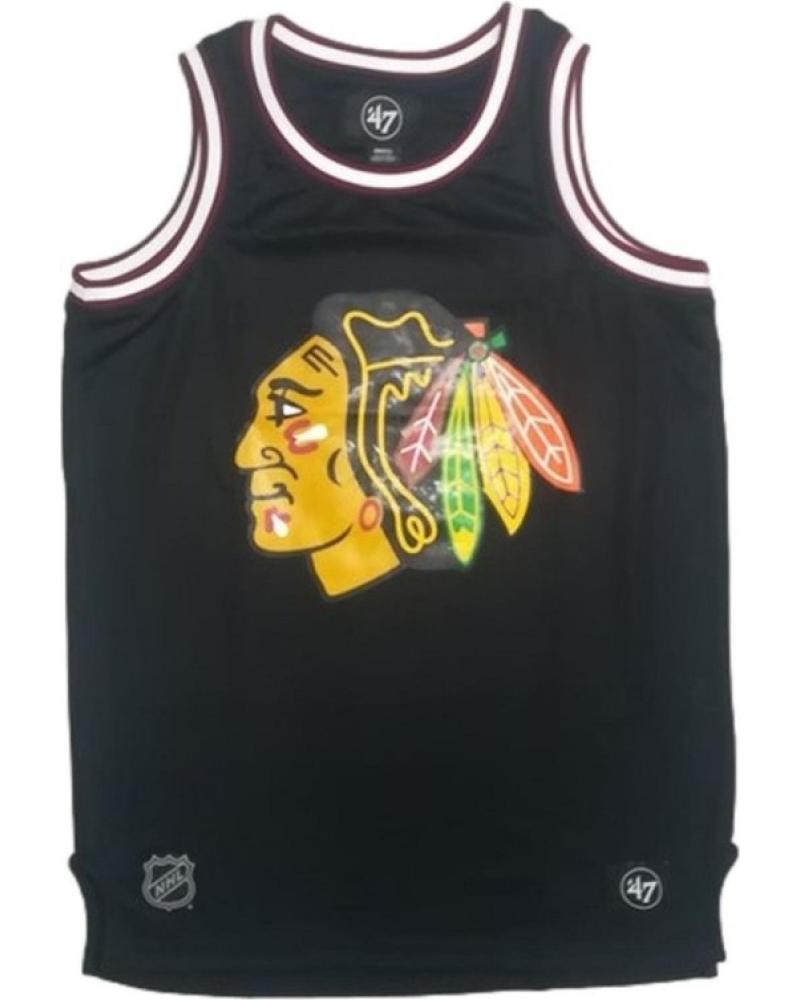 47 BRAND CAMISETA MESH TANK TOP CHICAGO BLACKHAWKS REF 1178858 1177218 NEGRO