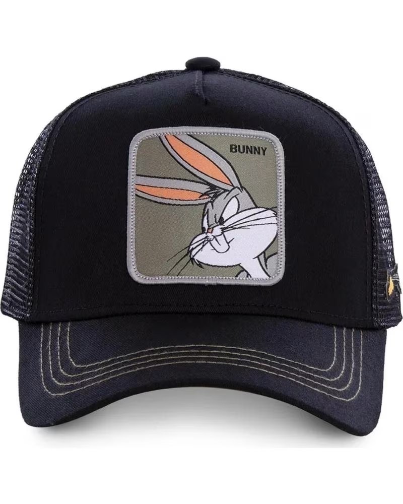 Gorra Capslab Bugs Bunny Visera Curva Negro