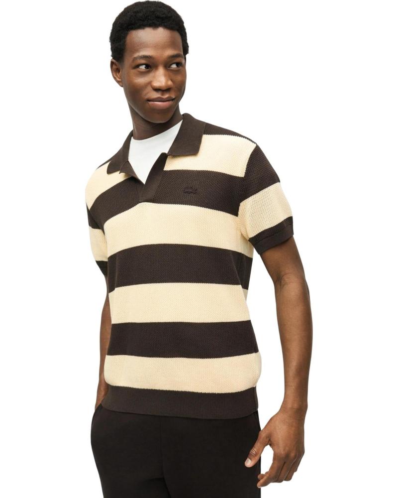 LACOSTE CAMISETA POLO RAYAS MARRON-BEIGE 1177565 VARIOS COLORES