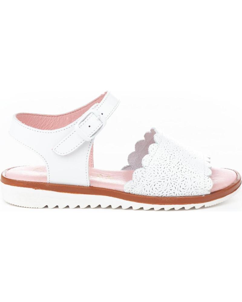 Sandalias de Niña ANGELITOS SANDALIA PIEL 571 BLANCO