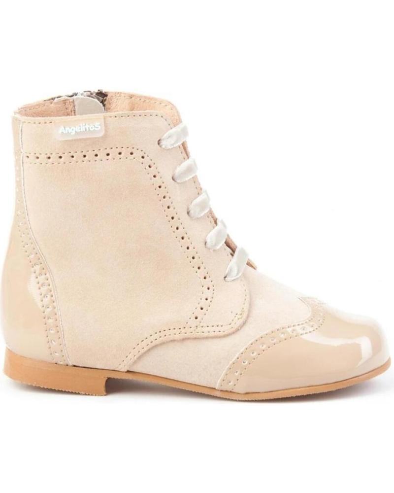 Botines de Niña ANGELITOS PASCUALONA PIEL 599 CAMEL