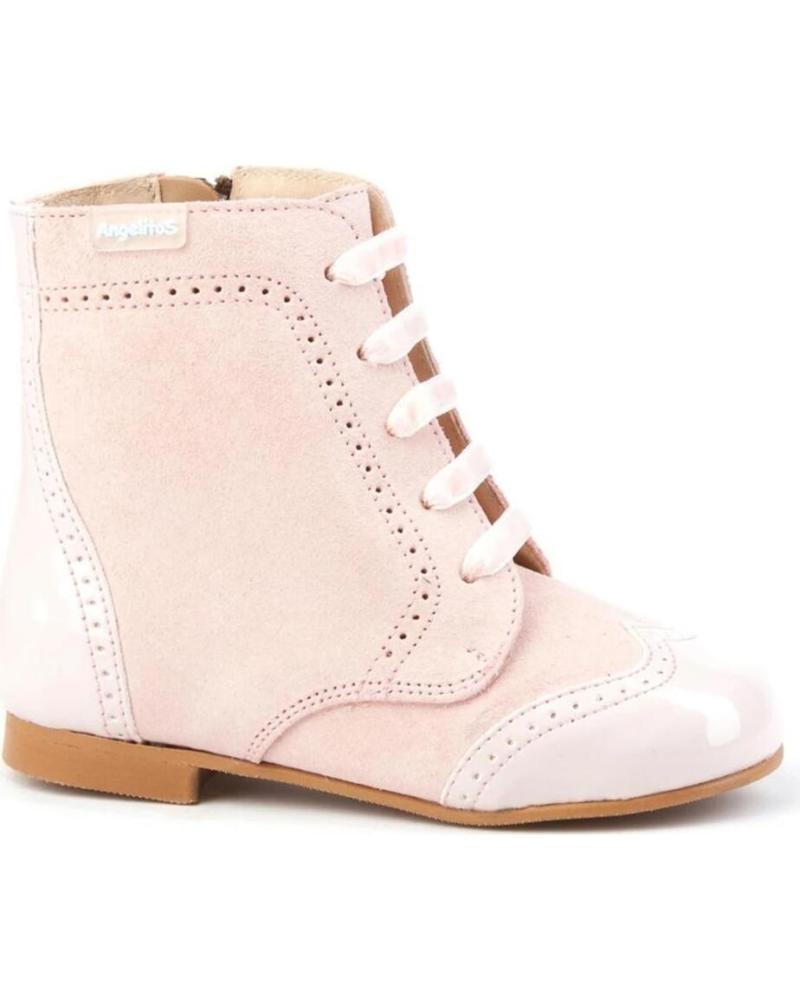 Botines de Niña ANGELITOS PASCUALONA PIEL 599 ROSA