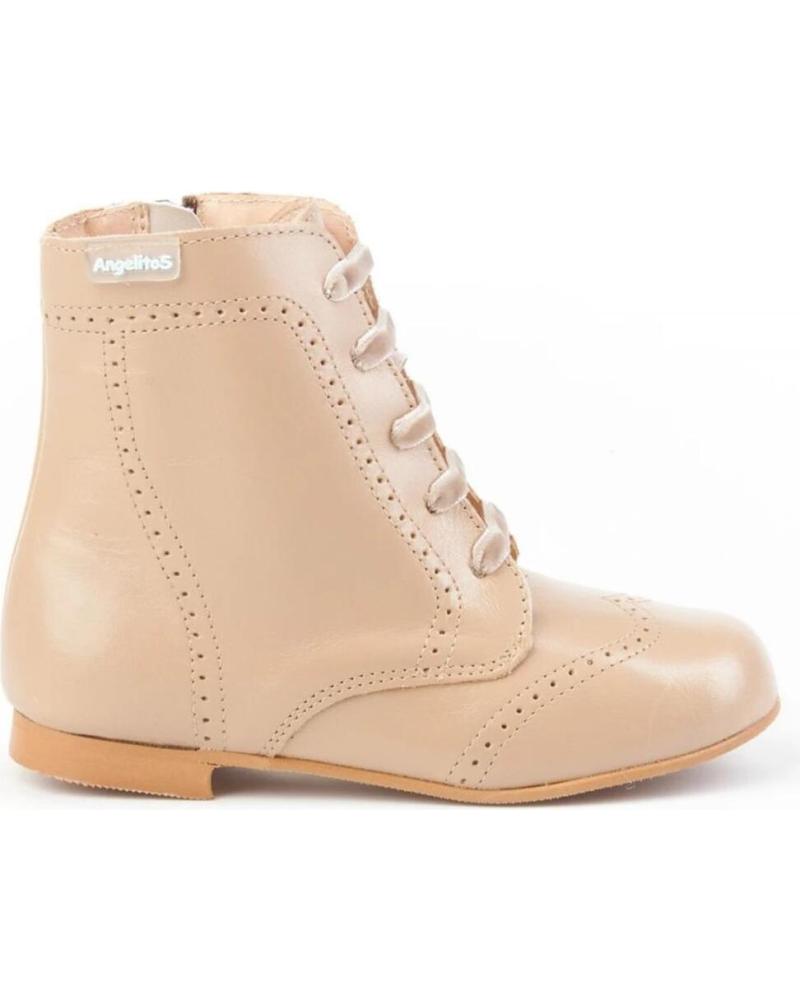 Botines de Niña ANGELITOS PASCUALONA PIEL 600 CAMEL