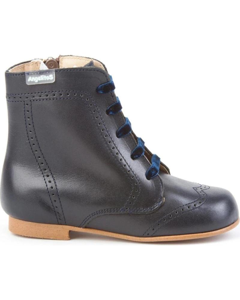 Botines de Niña ANGELITOS PASCUALONA PIEL 600 MARINO
