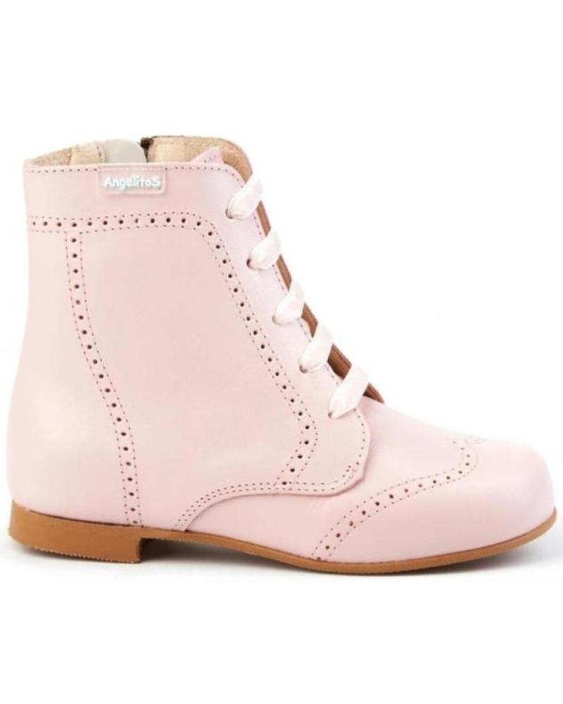 Botines de Niña ANGELITOS PASCUALONA PIEL 600 ROSA