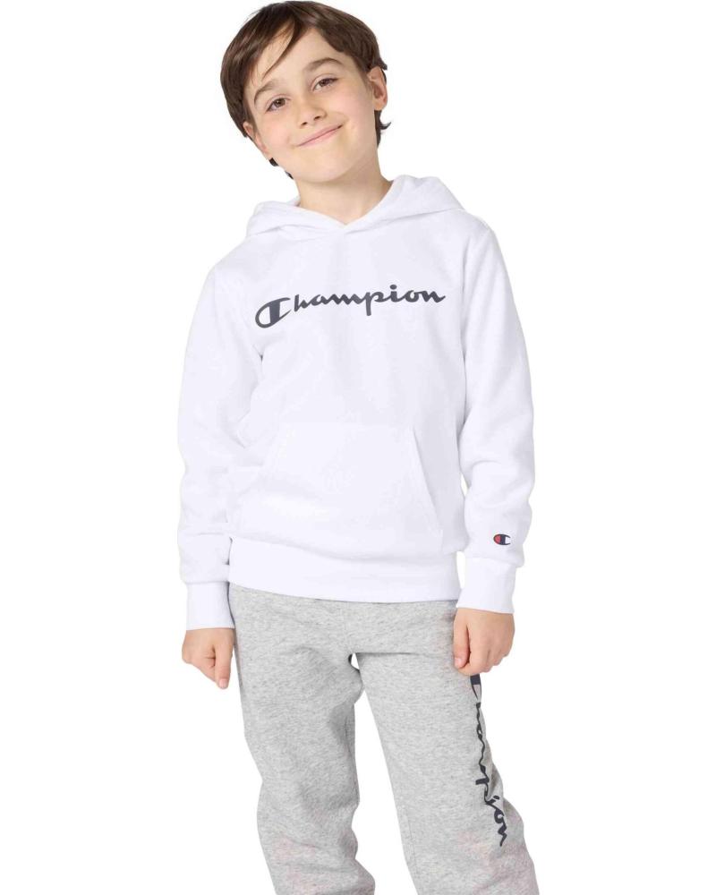 CHAMPION SUDADERA JUNIOR BIG PRINTED LOGO HOODIE BLANCA REF 1178077 BLANCO