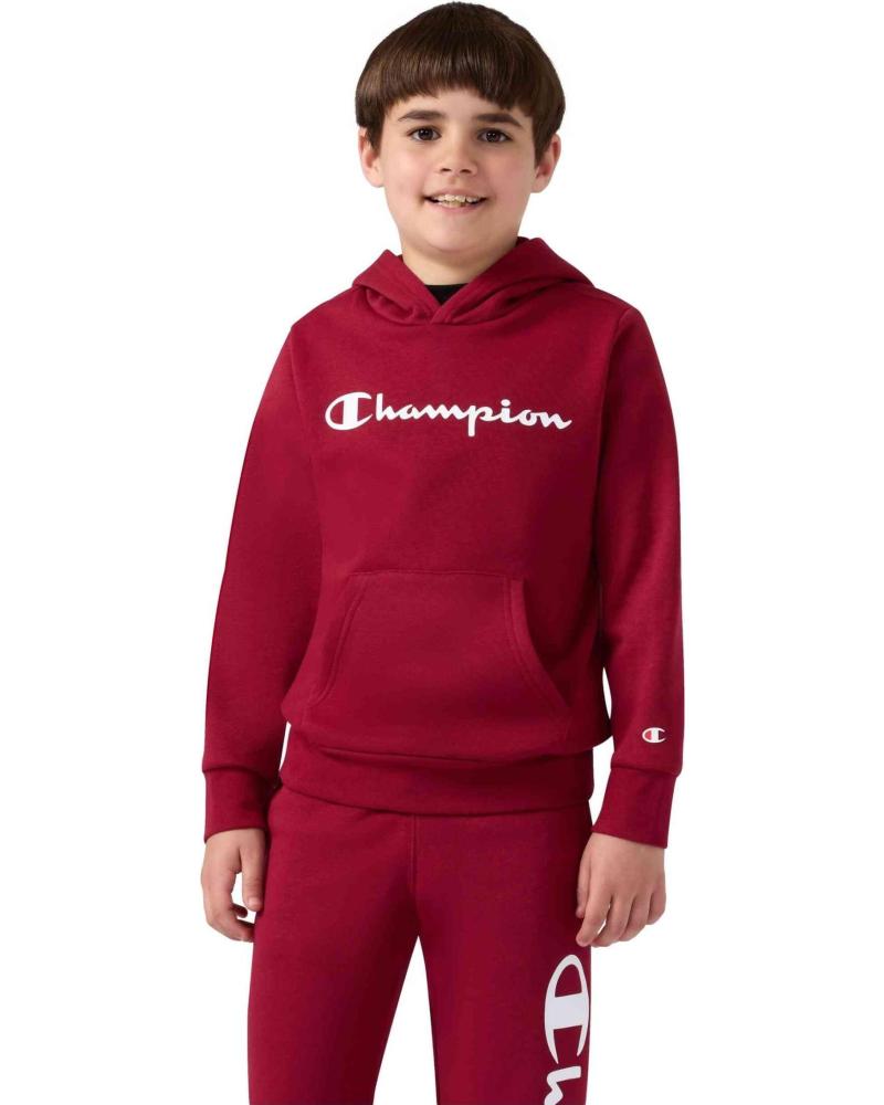CHAMPION SUDADERA JUNIOR BIG PRINTED LOGO HOODIE GRANATE REF: 1178079 ROJO