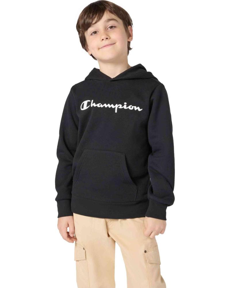 CHAMPION SUDADERA JUNIOR BIG PRINTED LOGO HOODIE NEGRO REF: 1178080/1179388