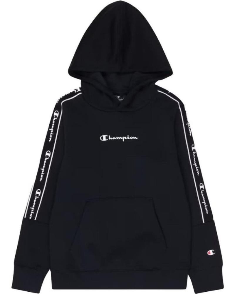 CHAMPION SUDADERA JUNIOR LEGACY SCRIPT HOODIE NEGRO 1178087
