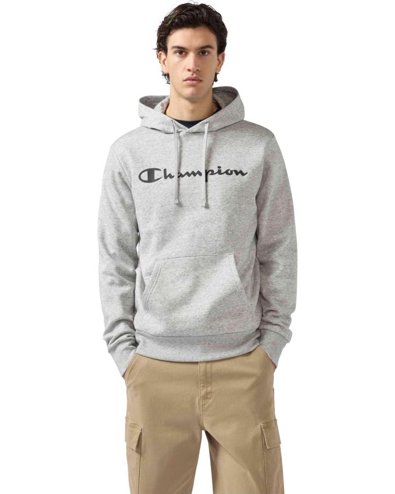CHAMPION SUDADERA BIG PRINTED LOGO HOODIE GRIS REF 1178103