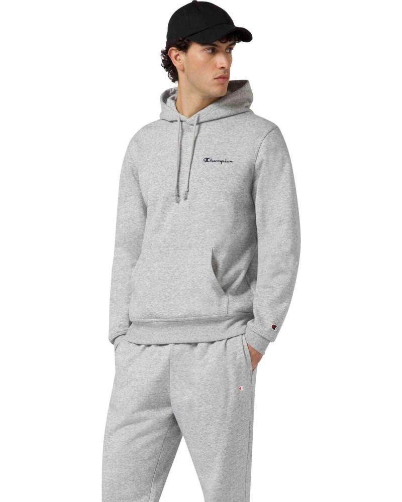 CHAMPION SUDADERA CON CAPUCHA SMALL EMBROIDERED LOGO GRIS - REF: 1178109