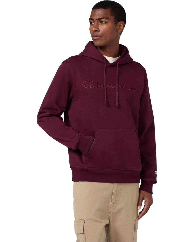 CHAMPION SUDADERA ICONS EMBROIDERED TONED LOGO GRANATE 1178142 ROJO