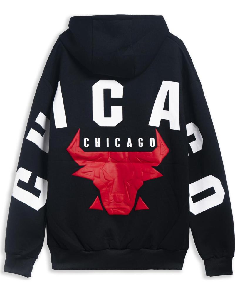 OVER STREET SUDADERA BULL CHICAGO HOODIE - REF: 1179690 NEGRO