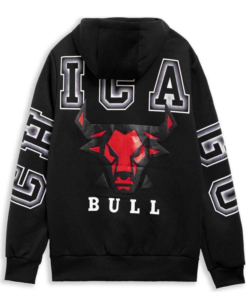 OVER STREET CHAQUETA NEGRA BULL POLY TRACKJACKET NEGRO