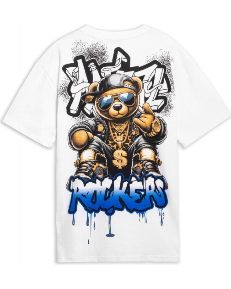 OVER STREET CAMISETA OVERSIZED AREA ZERO ROCKER BEAR BLANCA 1180011 BLANCO